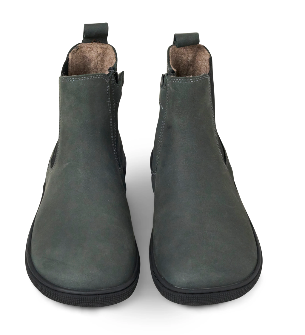 Koel Women Barefoot Filas Merino Dark Grey Chelsea Boots, Frontalansicht