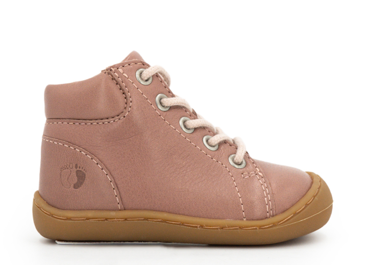 Telyoh Barefoot YF1113 Schnür Lauflerner mit Wollfilz Dusty Rose