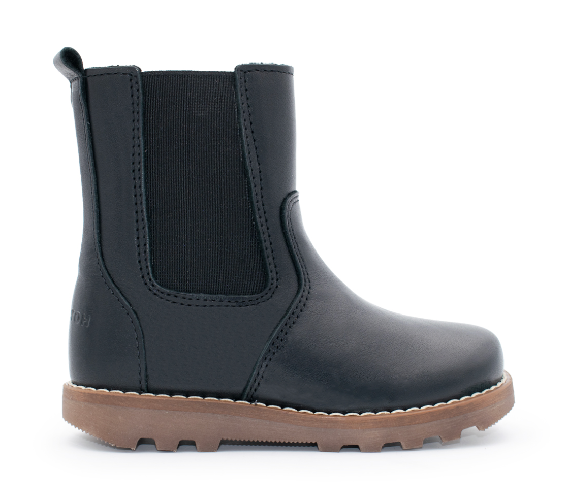 Telyoh YB1022 Stiefelette Lenny mit Lammfell Black - keks.