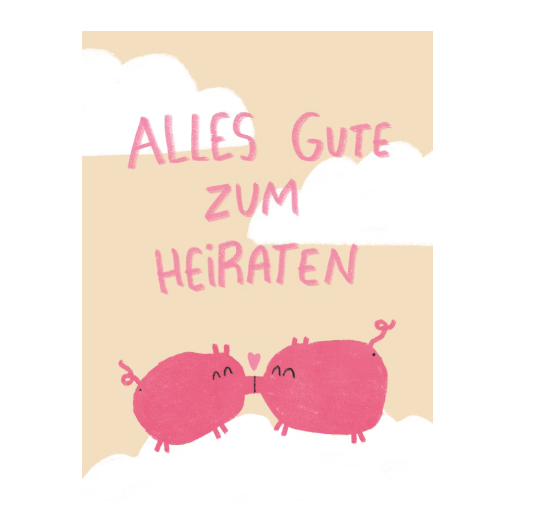 Postkarte Heiraten