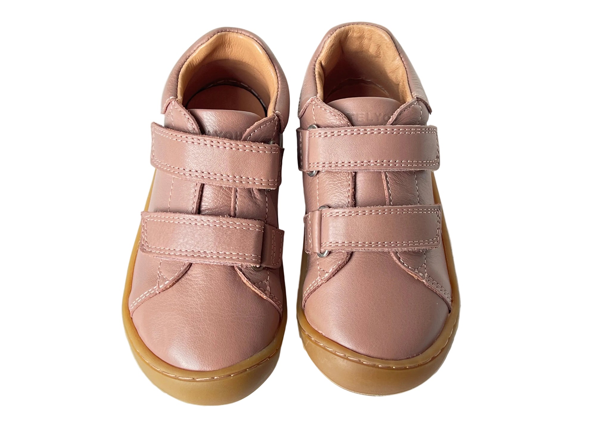 Telyoh Barefoot Y01161 Klett Halbschuh Dusty Nude Nappa - keks.