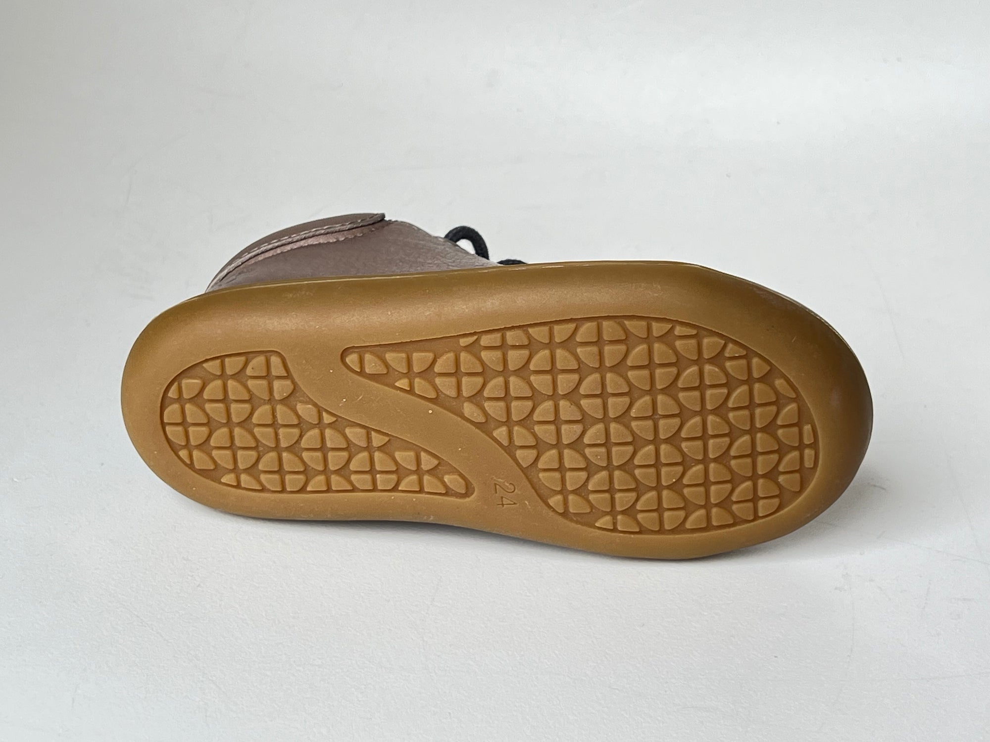 Telyoh Barefoot Y01148 Schnür Lauflerner Taupe - keks.