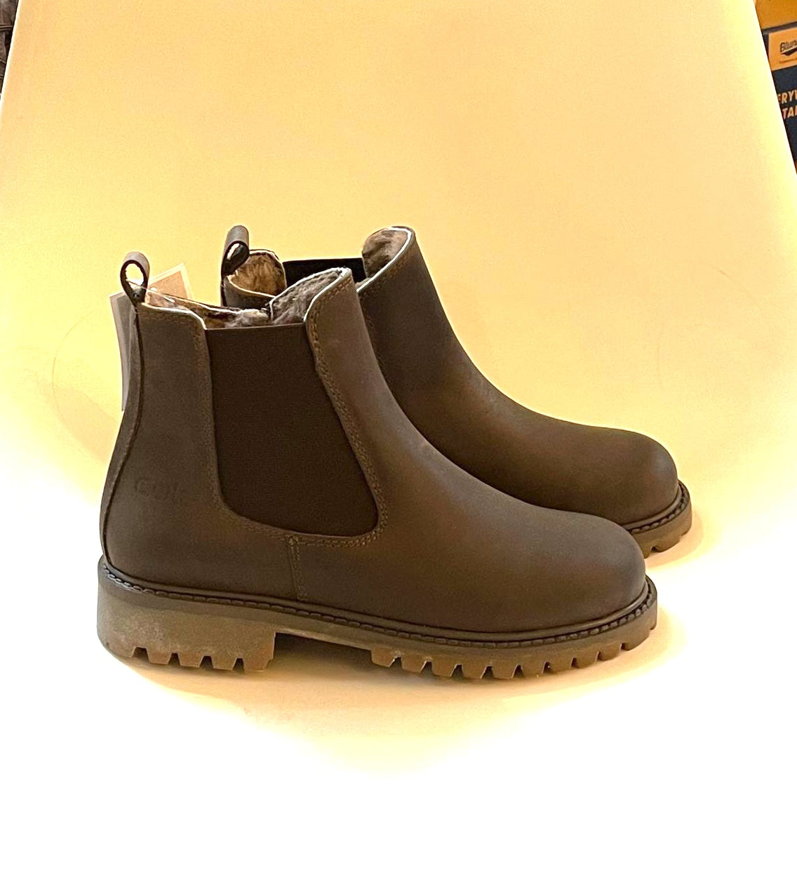 Cole Bounce Chelsea Boot mit Lammfell Dunkelbraun