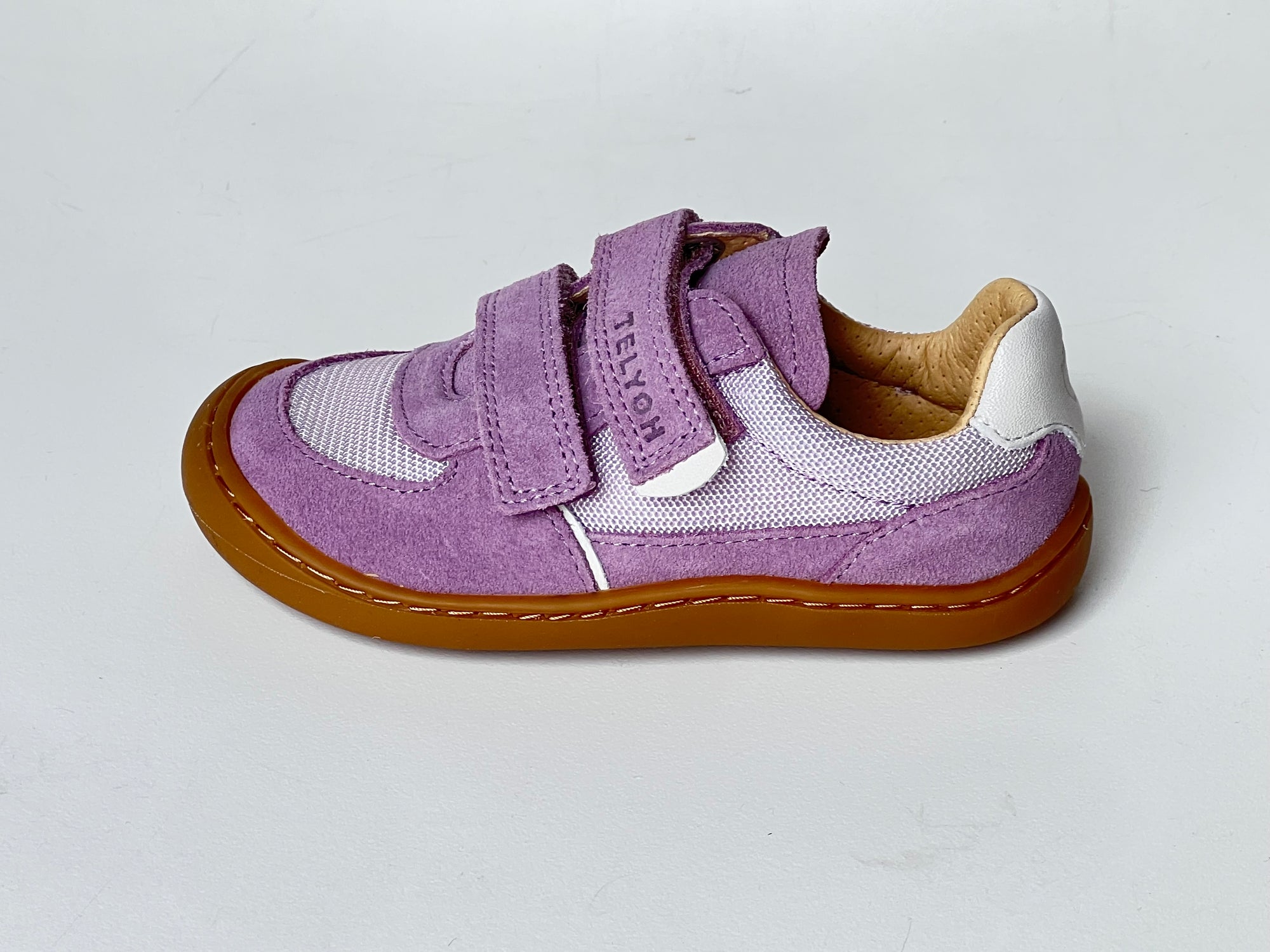Telyoh Barefoot Y01141 Halbschuh Mesh mit Klettverschluss Lilac Flieder - keks.
