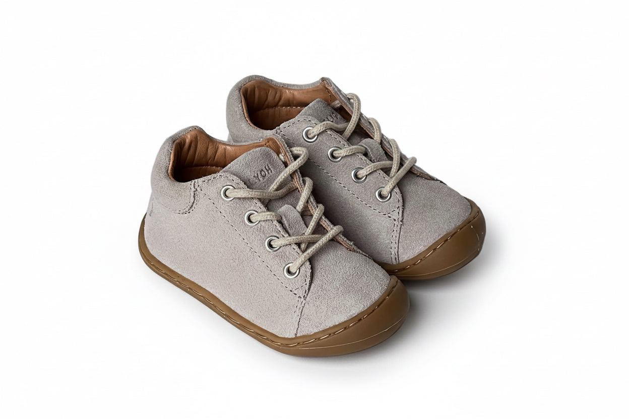 Telyoh Barefoot Y01148 Schnür Lauflerner Sand Suede - keks.