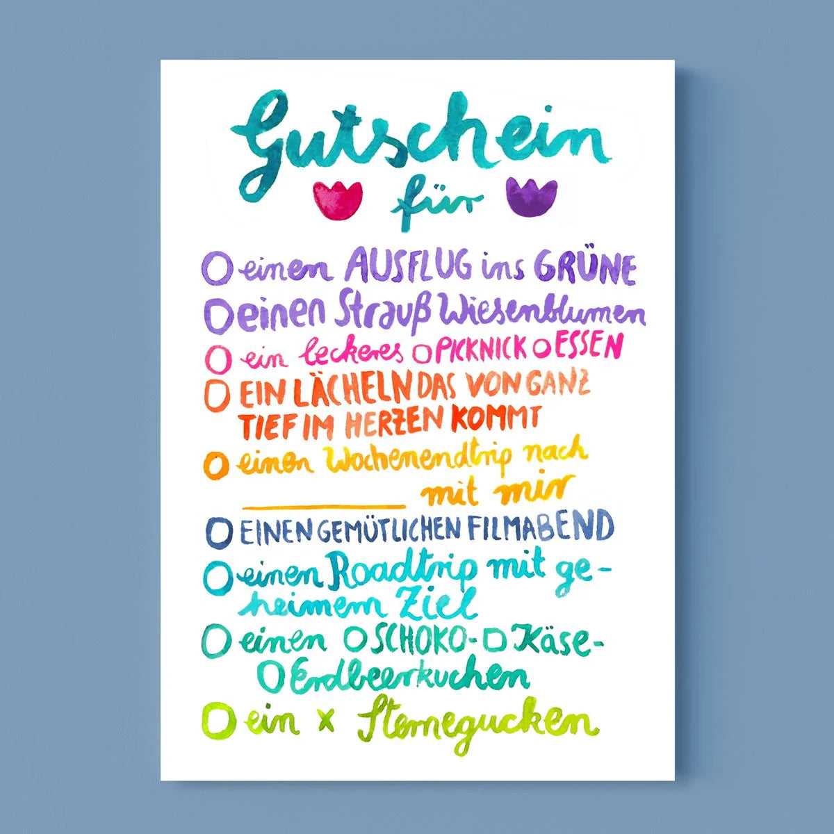 Frau Ottilie Postkarte "Gutschein"