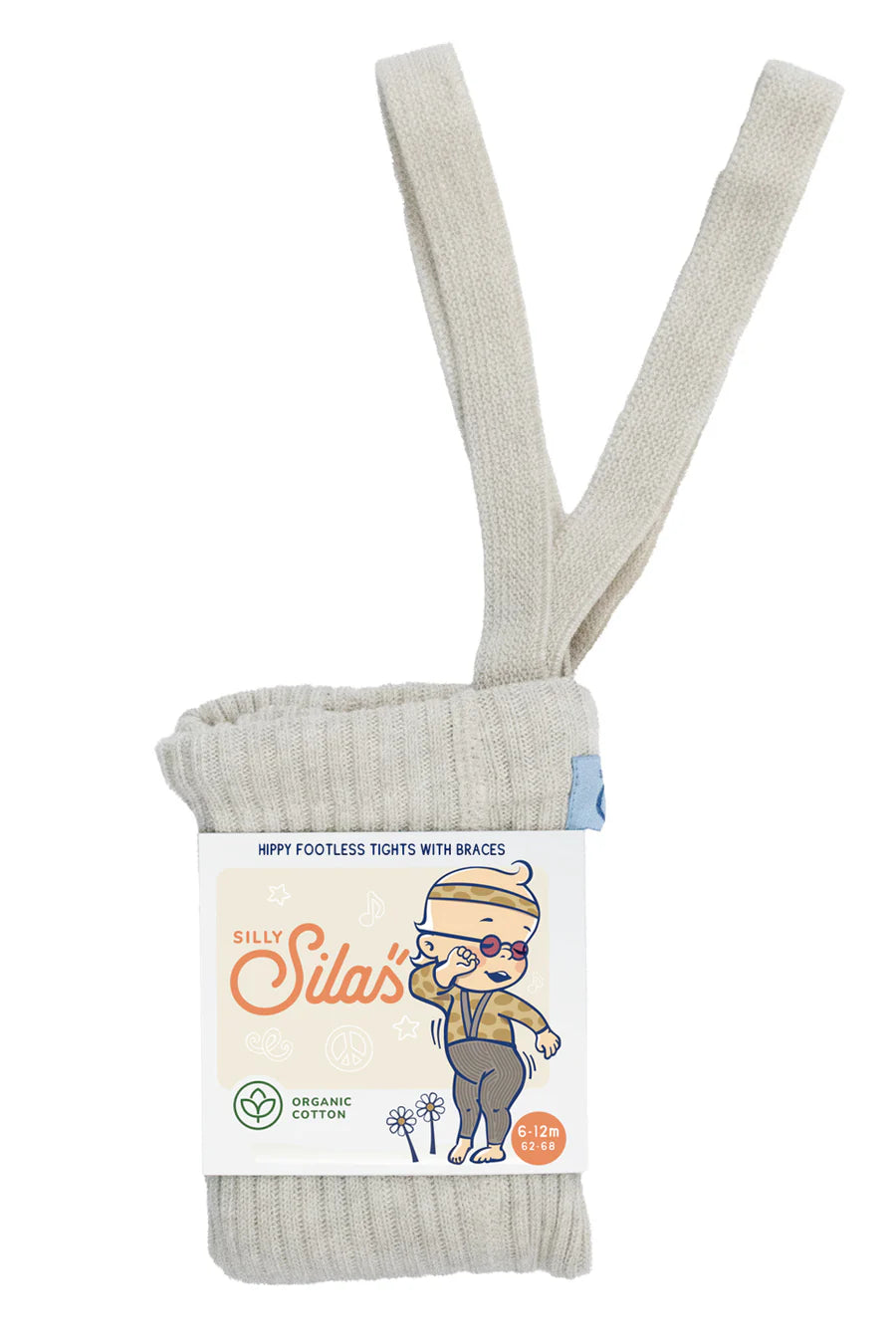 Silly Silas Hippy Footless Strumpfhosen mit Trägern Cream Blend