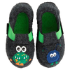 Weiche Nanga Monster Hausschuhe aus Wolle. Kinderhausschuhe mit Gummiband, Ansicht von oben