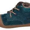 Koel Barefoot Ava Nubuk Barfuß Lauflernschuh zum Schnüren Turquoise Lammfell-Futter - keks.