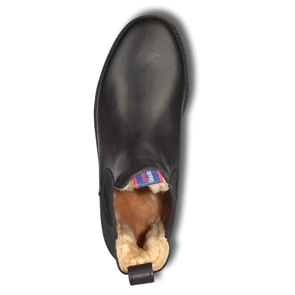 Blue Heeler Derbe Chelsea Boots JACKAROO BLACK mit Lammfell WARM - keks.