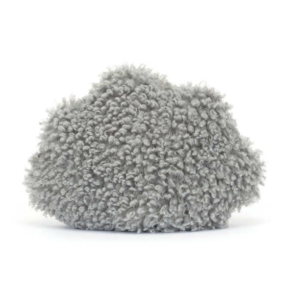 Rückansicht der kuscheligen Sturmwolke von Jellycat. Das Gesicht und die Füße sind nicht zu sehen.