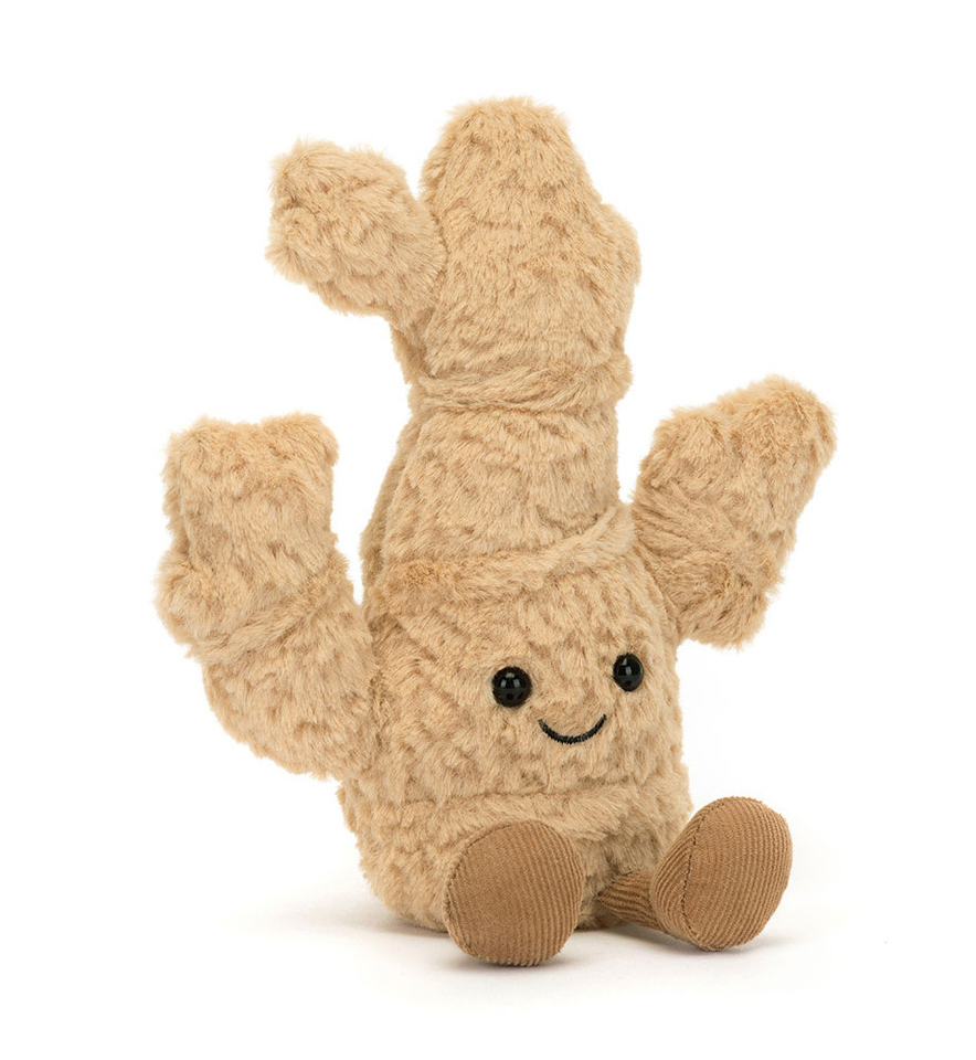 Jellycat Amuseables Ginger Ingwer Kuscheltier – weiches Plüschtier in Form eines Ingwer mit süßem Gesicht, perfekt als Geschenk für Kinder oder dekorativer Begleiter. Jetzt Jellycat Kuscheltier online kaufen oder im keks. Bielefeld Kinderschuhladen.