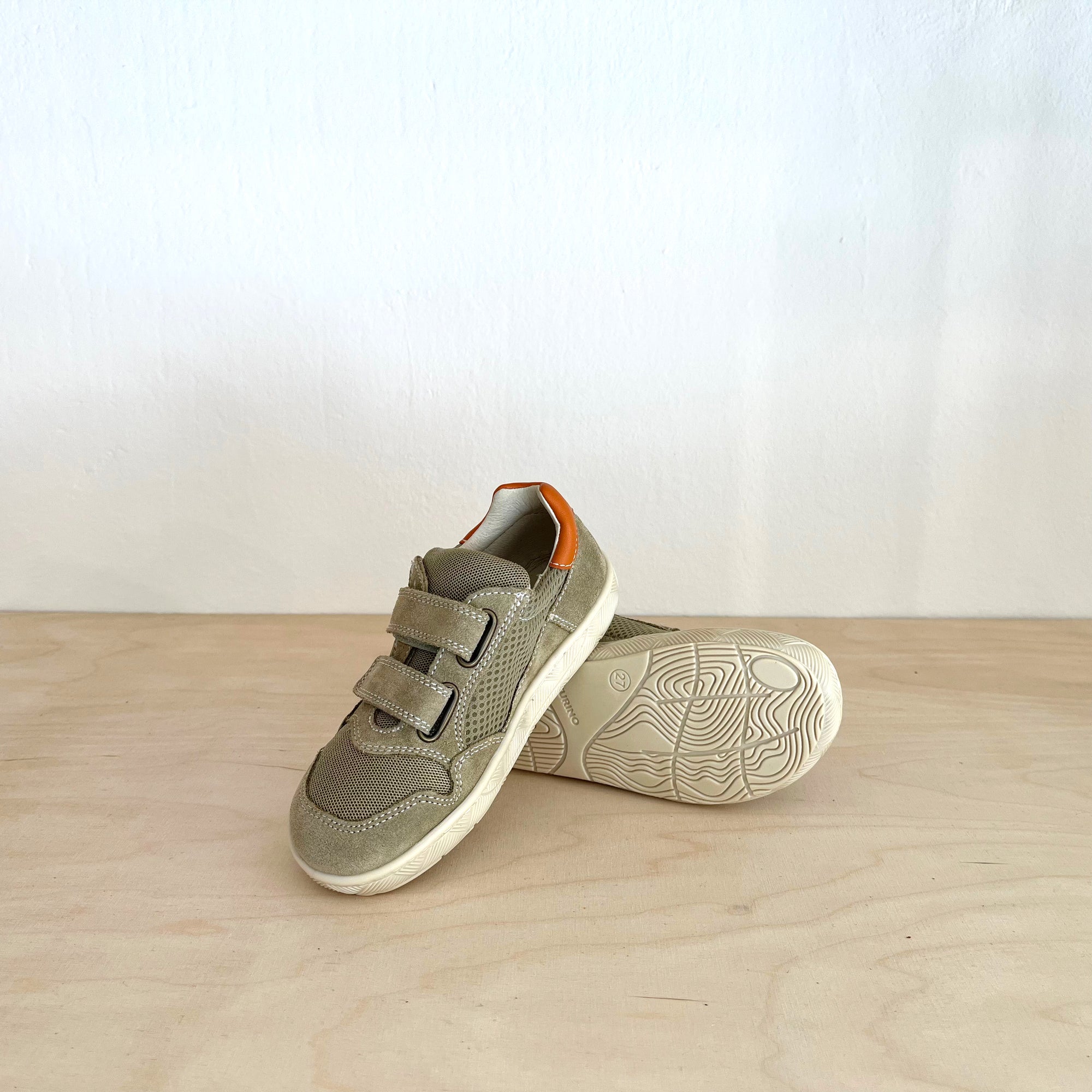 Naturino Lilox Barfußschuh mit Klettverschluss Stone-Orange - keks.