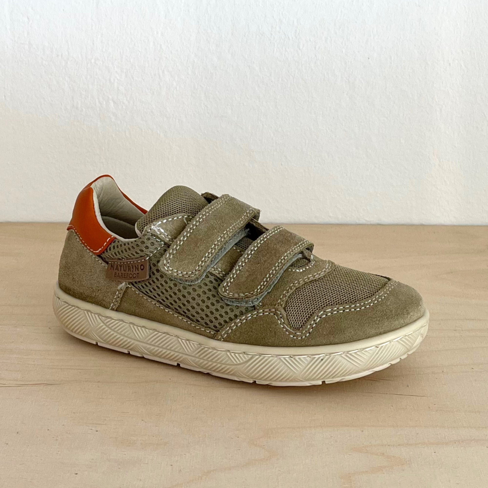 Naturino Lilox Barfußschuh mit Klettverschluss Stone-Orange  Barfußsneaker Barfuß made in Portugal Sommerbarfußschuh