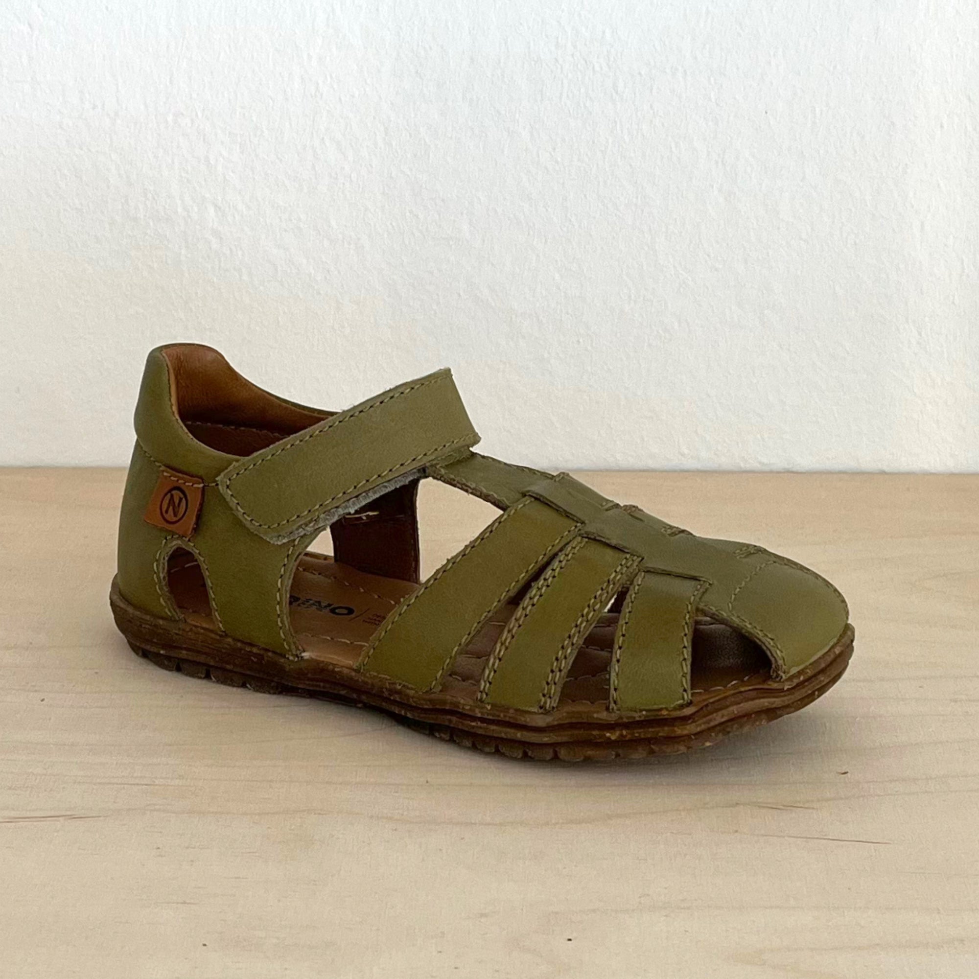Naturino SEE Stone Klett Sandale Grün - keks.