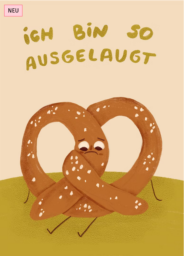 Postkarte Ausgelaugt