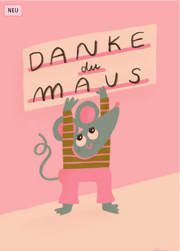 Postkarte Danke Du Maus