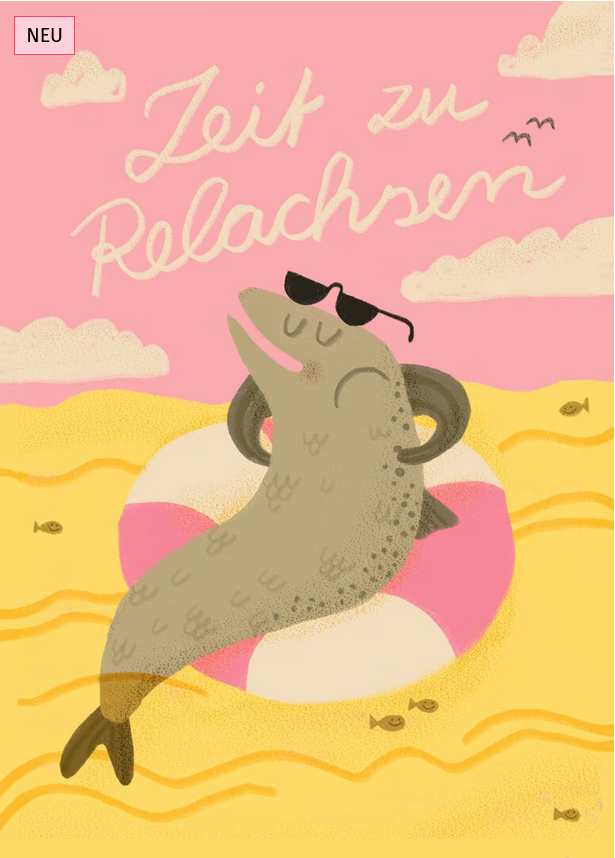 Postkarte Zeit zu Relachsen - keks.
