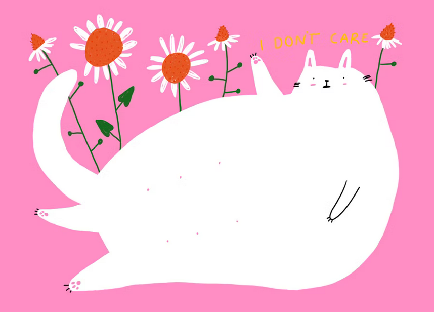 Postkarte I Don't Care