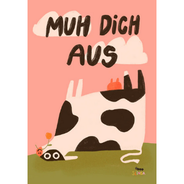 Postkarte Slinga "Muh Dich Aus"