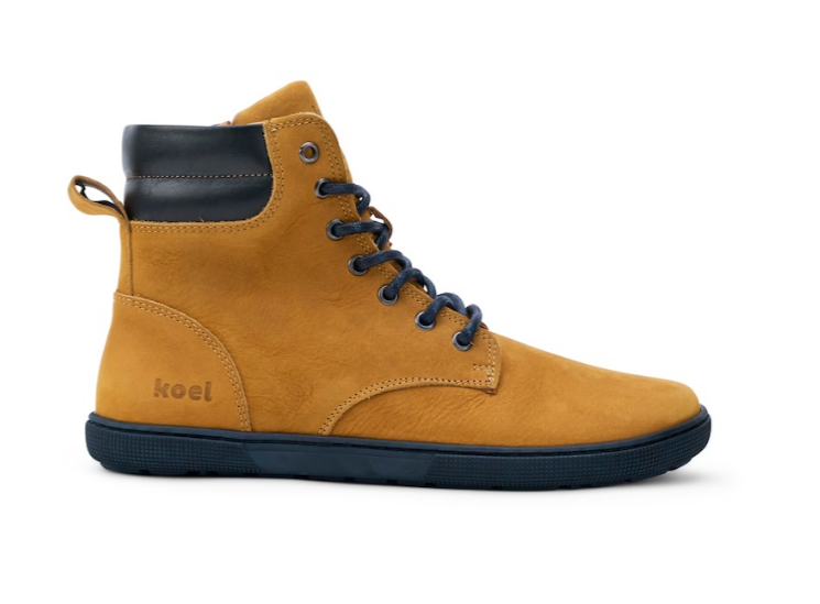 Koel Women Barefoot Florence Miel Honig Schnürstiefeletten mit Reißverschluss, seitliche Ansicht