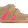 Koel Barefoot David Suede Barfußschuh mit Klettverschluss Olive Pink