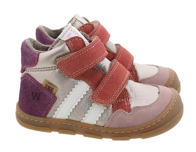 Koel Barefoot Kali Suede wasserdichter Barfußschuh mit Klettverschluss Champagne Wollfilz-Futter