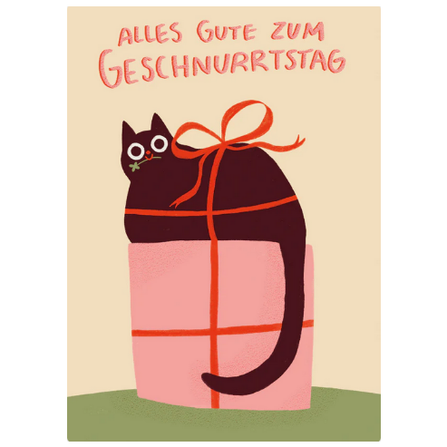 Postkarte Slinga "Alles Gute zum Geschnurrtstag"