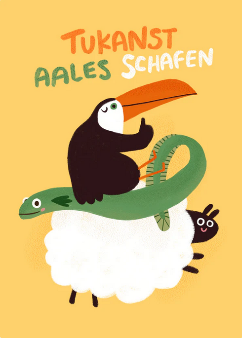 Postkarte Slinga "Tukanst Aales Schafen"