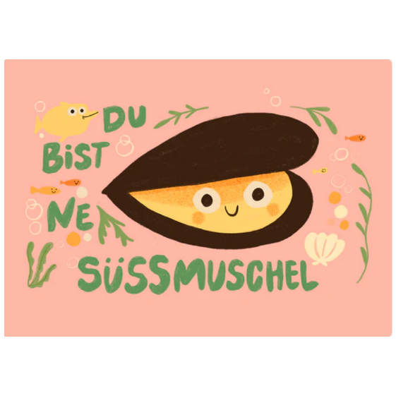 Postkarte Slinga "Süssmuschel"