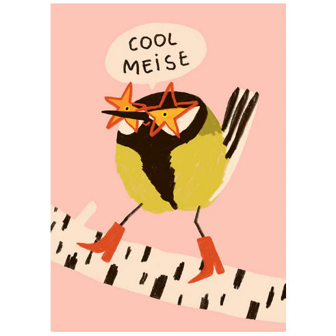 Postkarte Slinga "Cool Meise"