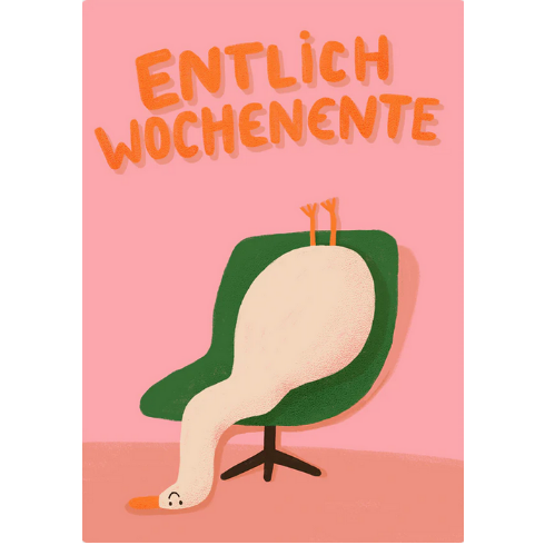 Postkarte Slinga "Entlich Wochenende"