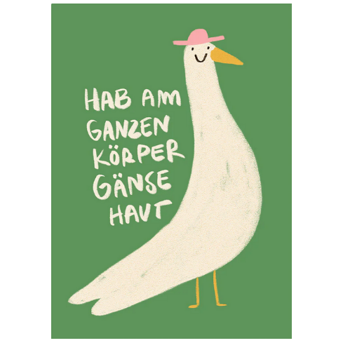 Postkarte Slinga "Gänsehaut"