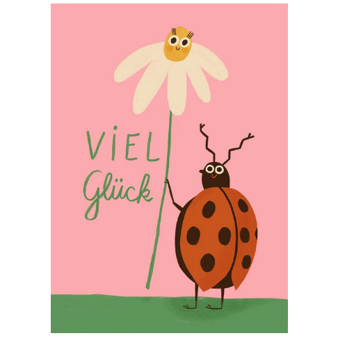 Postkarte Slinga "Viel Glück"