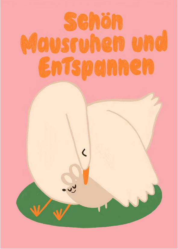 Postkarte Mausruhen & Entspannen