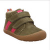 Koel Barefoot David Suede Barfußschuh mit Klettverschluss Olive Pink