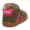 Koel Barefoot David Suede Barfußschuh mit Klettverschluss Olive Pink