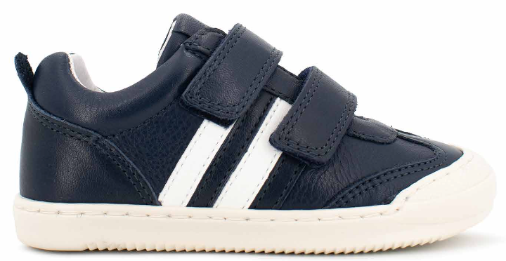 Telyoh Y00663 Carter White Stripes Klett Halbschuh DUNKELBLAU - keks.