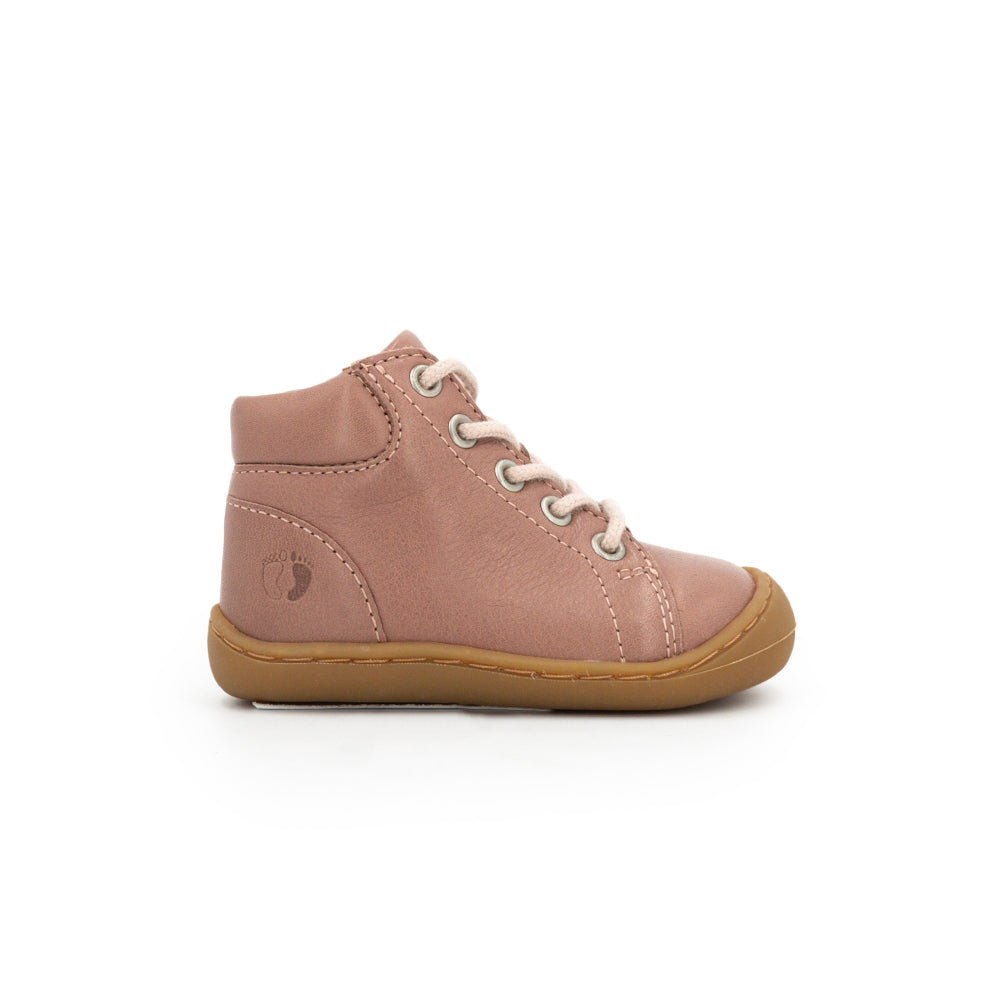Telyoh Barefoot YF1113 Schnür Lauflerner mit Wollfilz Dusty Rose
