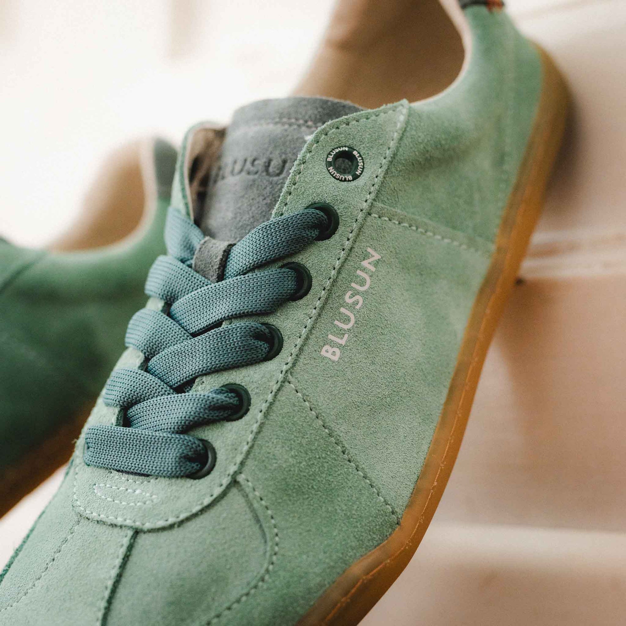 Blusun BLSN-200 Green Barfußschuhe aus Veloursleder - keks.