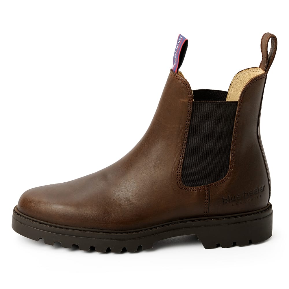 Blue Heeler Derbe Chelsea Boots JACKAROO BROWN mit Lederfutter - keks.