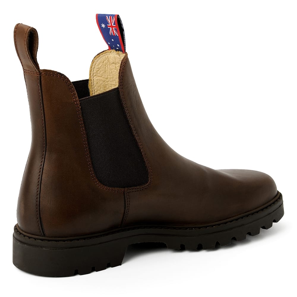 Blue Heeler Derbe Chelsea Boots JACKAROO BROWN mit Lederfutter - keks.