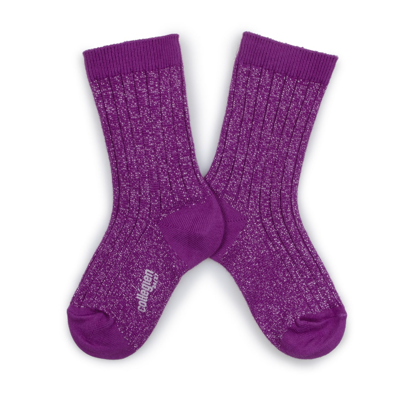 Collégien Glitzernde gerippte Socken VICTOIRE Cyclamen