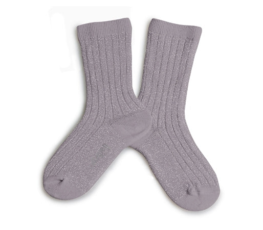 Collégien Glitzernde gerippte Socken VICTOIRE Glycine du Japon