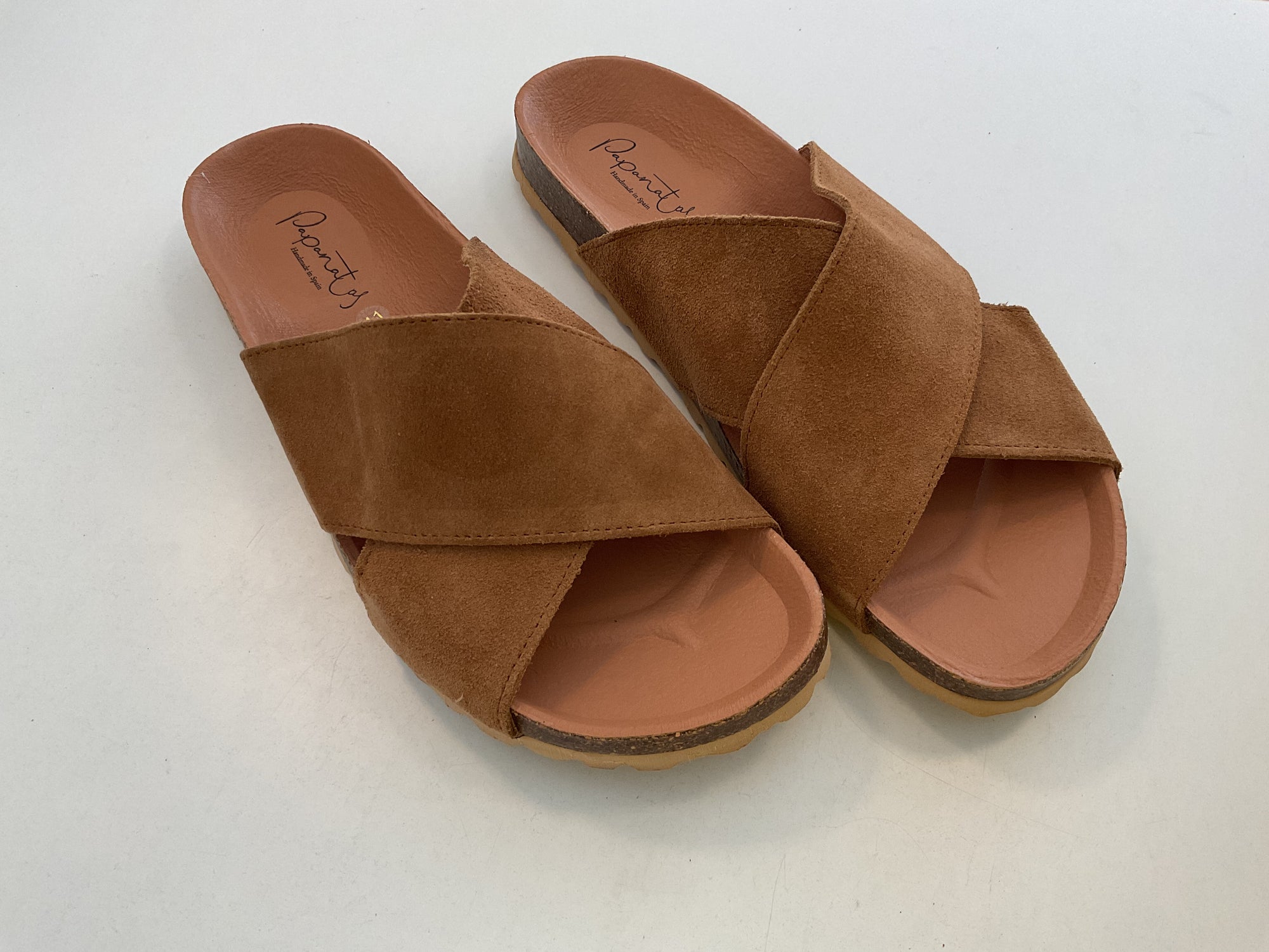 Eli Sandalen Velour Caramello Bio