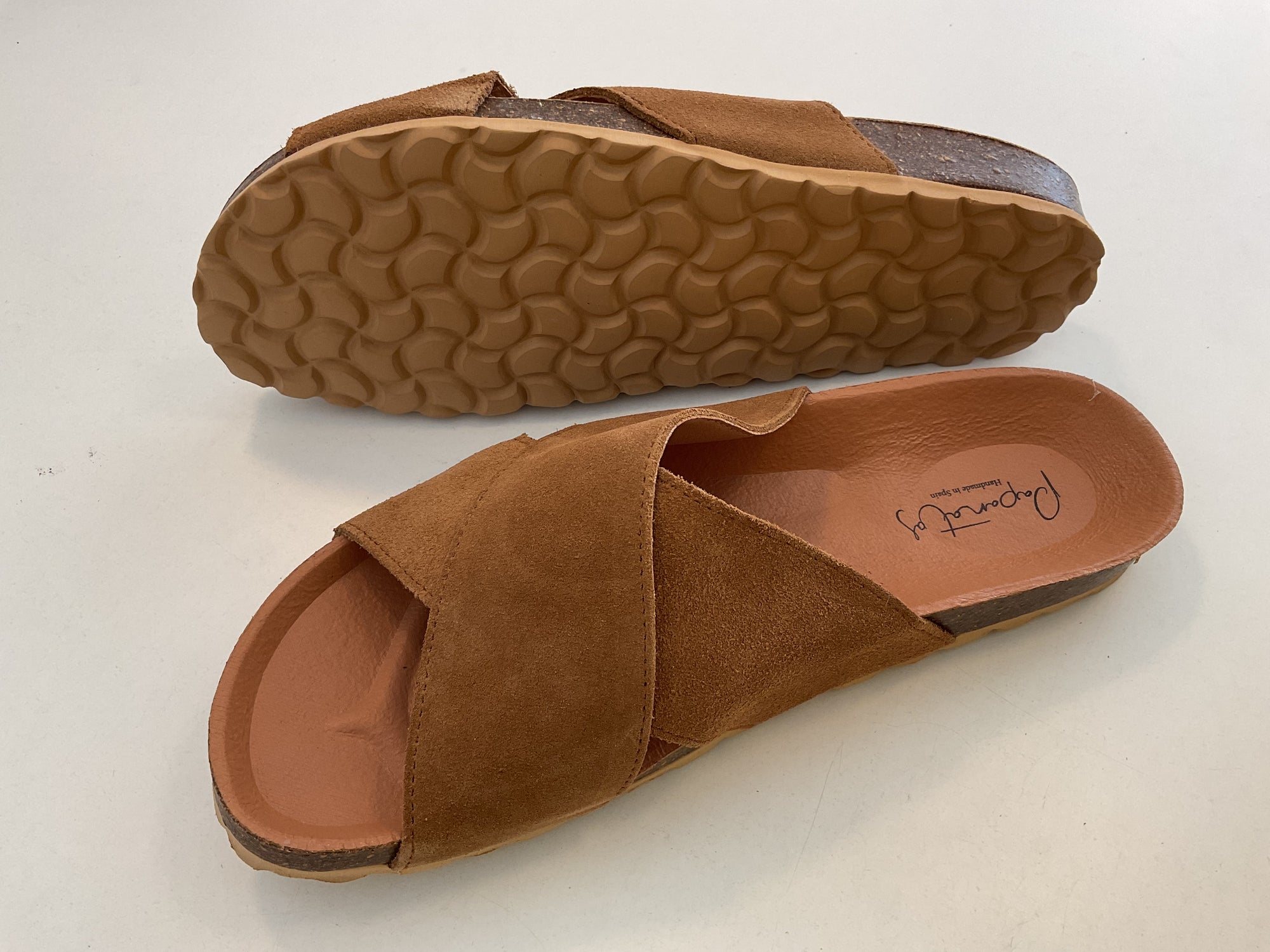 Eli Sandalen Velour Caramello Bio