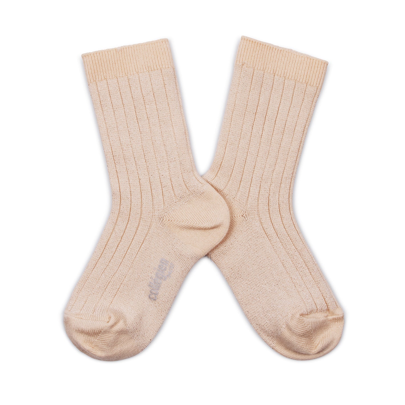 Collégien Glitzernde gerippte Socken VICTOIRE Sorbet