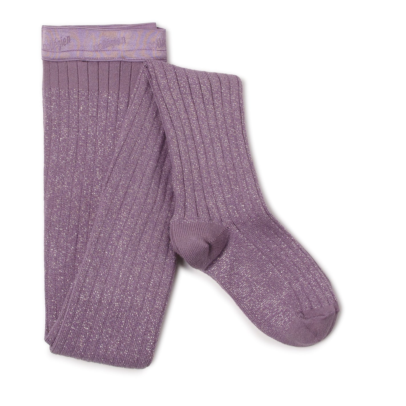 Collégien Weiche gerippte Glitzer Strumpfhosen Amélie Glycine du Japon