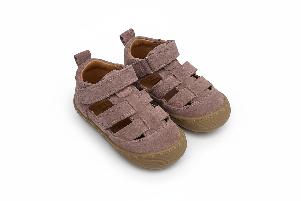 Telyoh Y01202 Mannie Lauflern Sandale Old Rose Suede