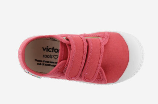 Victoria Vegane Baumwoll Halbschuhe Dalia mit Klettverschluss - keks.